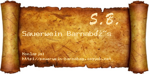 Sauerwein Barnabás névjegykártya